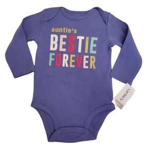 Carter's Blue Auntie Bestie Onesie/Bodysuit. NWT.